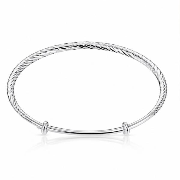 925 Sterling Silver Twisted Baby Kada Pair KD095