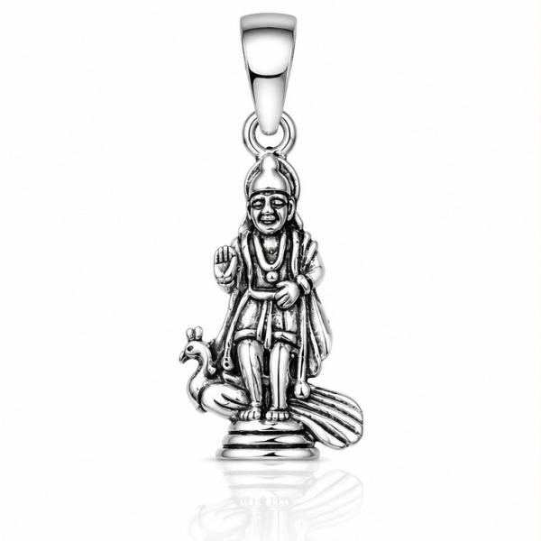 925 Sterling Silver Shani Dev Pendant Locket for Men & Women | Hallmarked Religious Silver Pendant LK209