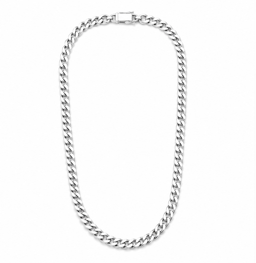 Classic Cuban Silver Chain for Men | 925 Sterling Silver CH469