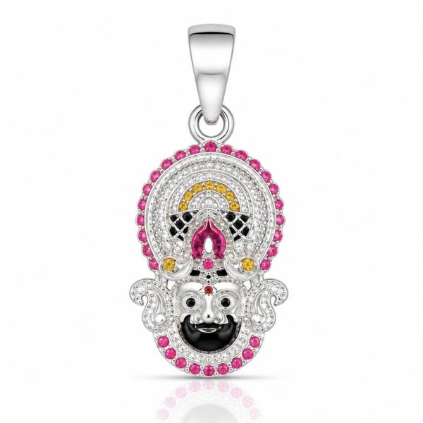 925 Sterling Silver Khatu Shyam Ji Pendant Locket | Religious Silver Pendant LK114