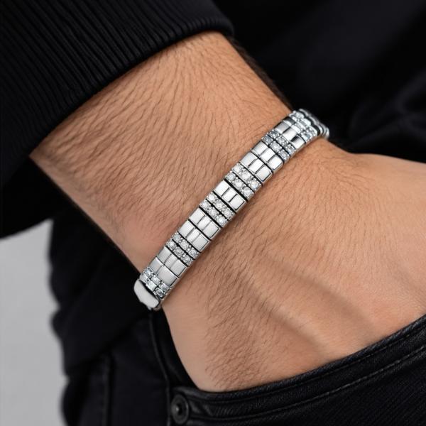 Men’s 925 Sterling Silver Premium Multi-Link Bracelet | Designer Silver Bracelet for Gents BR124