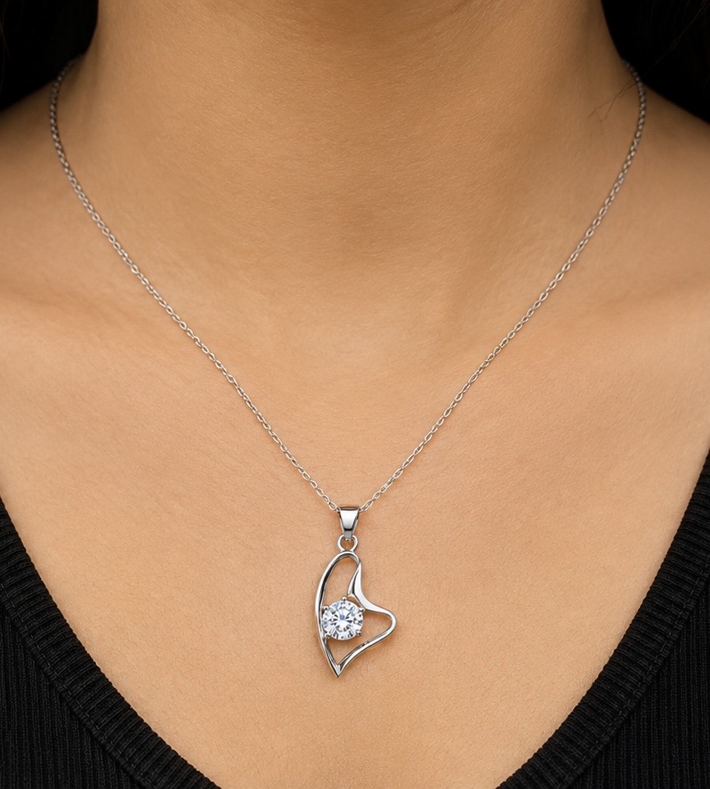 925 Sterling Silver Girls Chain Pendant | Lightweight Daily Wear Pendant Necklace CH495
