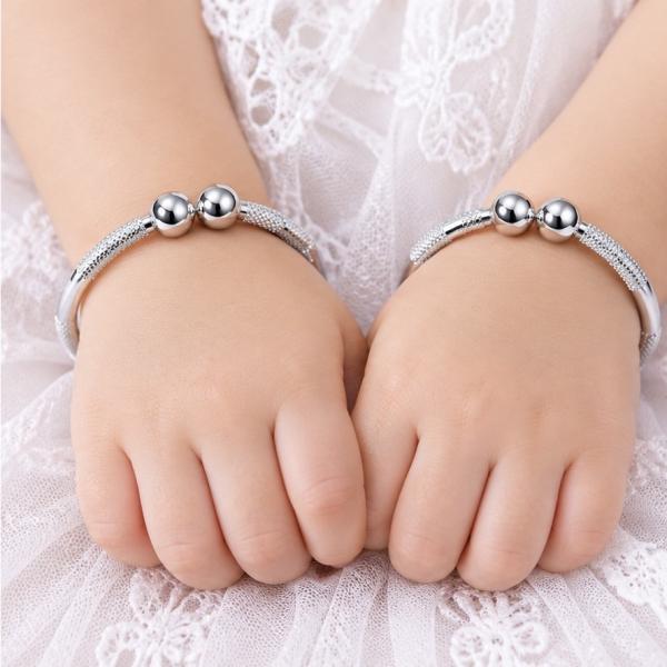 925 Sterling Silver Textured Baby Kada Pair  Product Description KD094