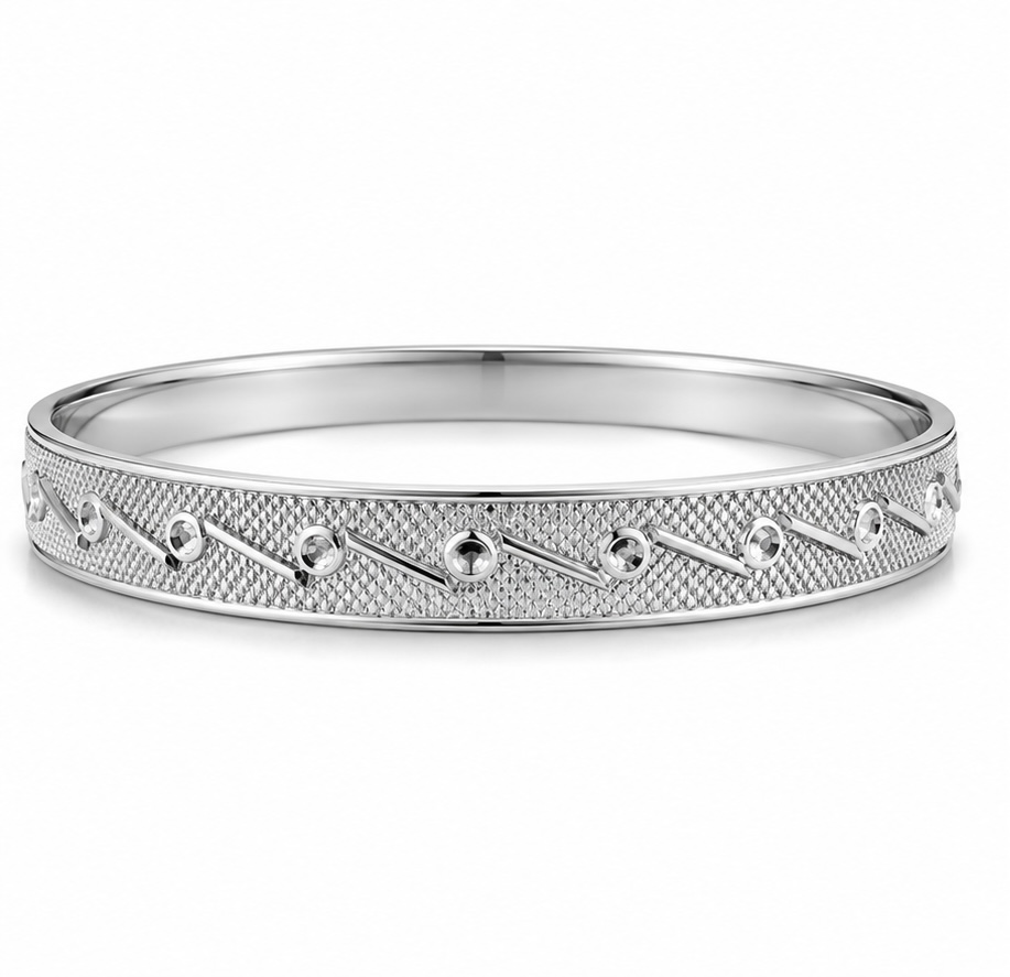 925 Sterling Silver Men’s Kada | Premium Classic Silver Bracelet KADA219