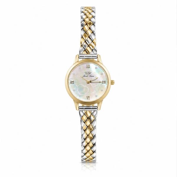 925 Sterling Silver Gold & Silver Ladies Watch | Mother of Pearl Dial Luxury Watch SWH009