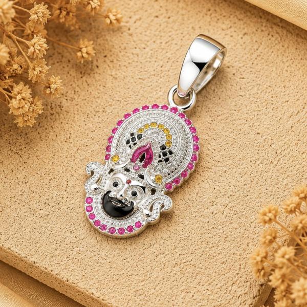 925 Sterling Silver Khatu Shyam Ji Pendant Locket | Religious Silver Pendant LK114